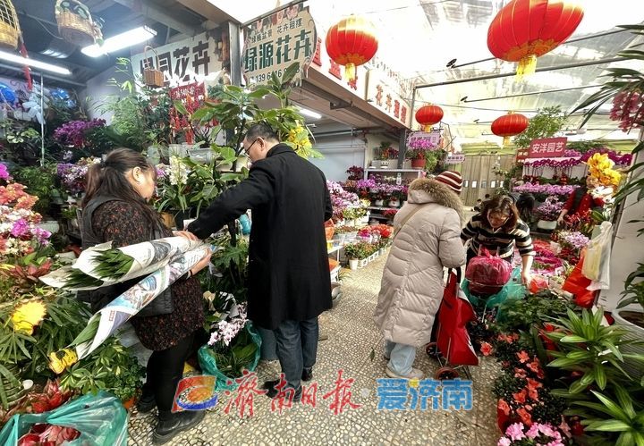 “双节”气氛组上线，济南年宵花市场持续升温